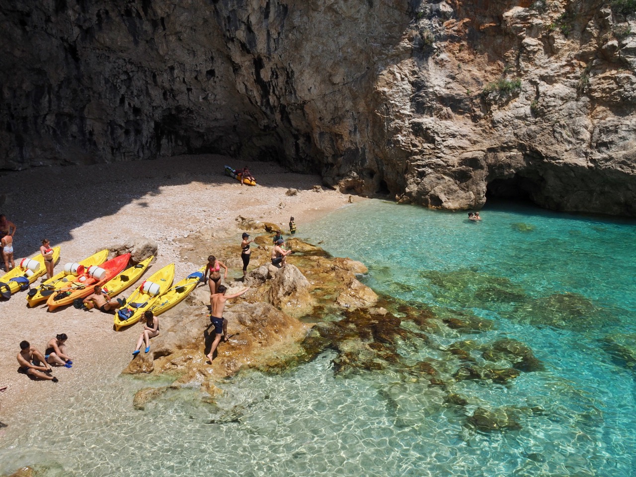 Kayaked around Dubrovnik to snorkel here...amazing